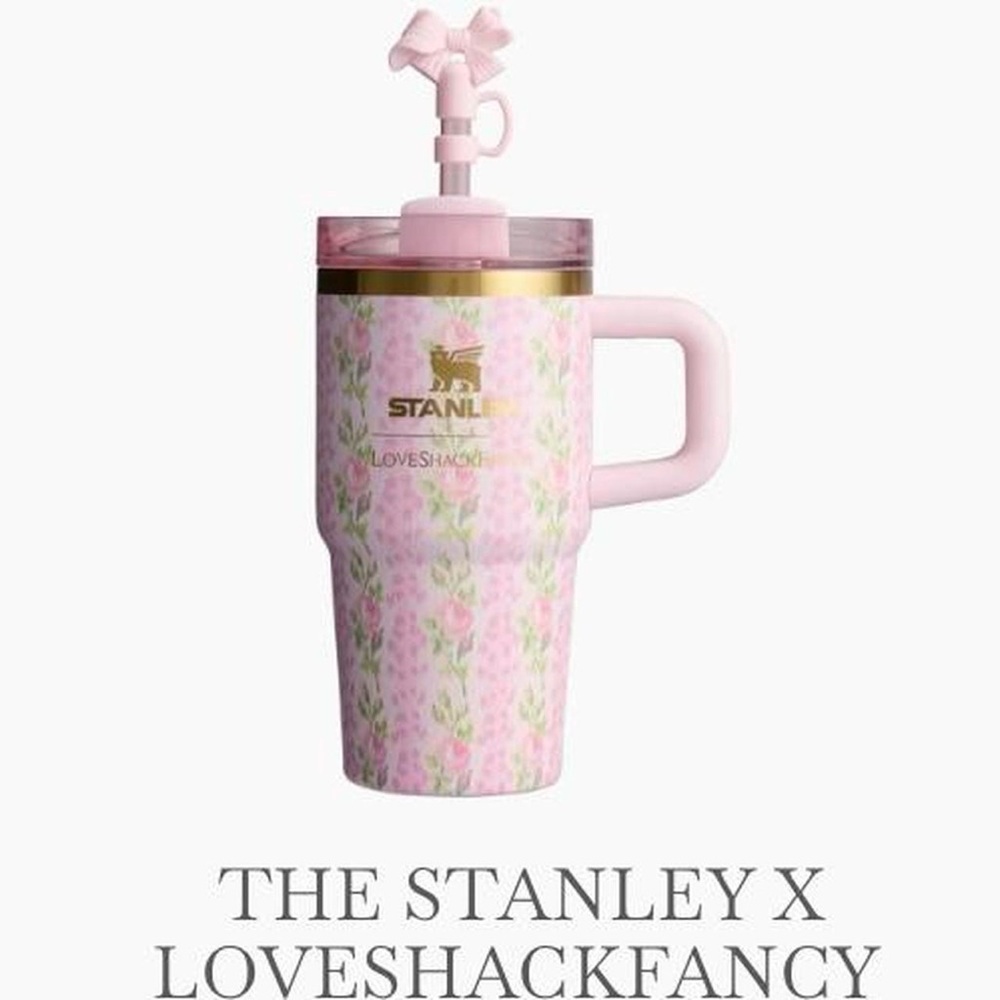 stanley x loveshackfancy mini 20 oz quencher in blooming heirloom floral
